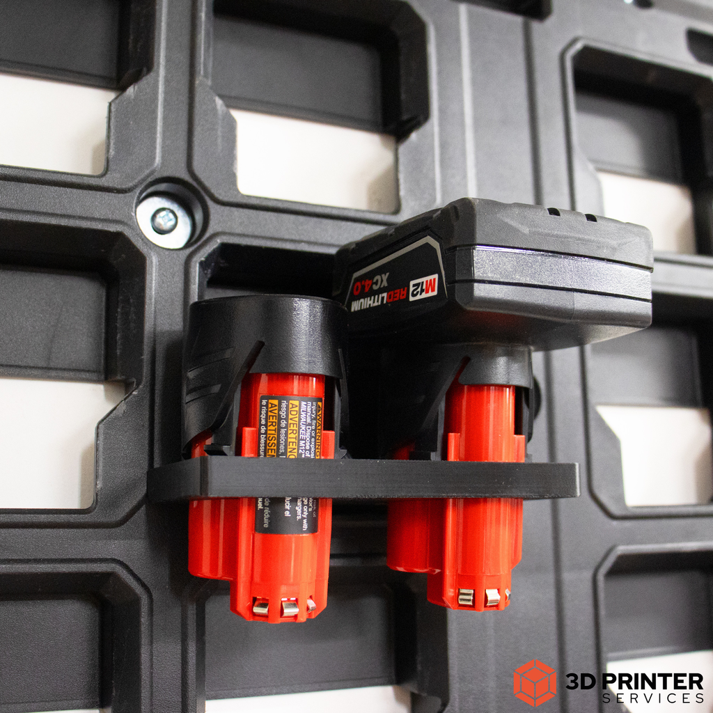 Set dubbele accuhouders voor kleine Milwaukee M12 1,5/2,0/2,5/3,0 Ah – detailfoto 7