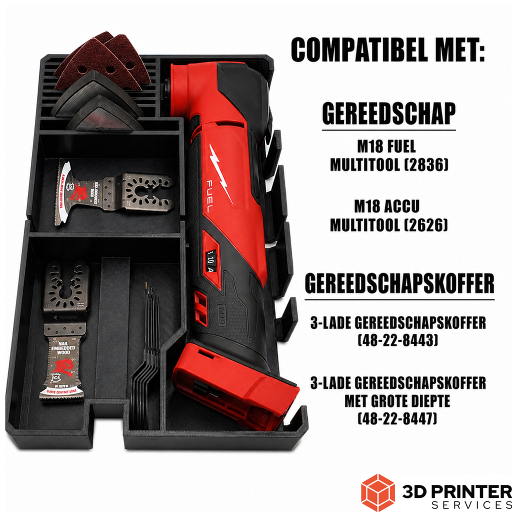 Organizer-inleg voor Milwaukee M18 BMT/M18 FMT multitool – productinformatie 1