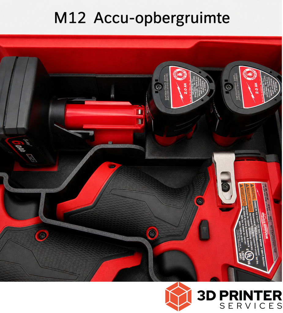 Organizer-inleg voor Milwaukee M12 FPD2/FID2 boormachine en slagschroevendraaier – productinformatie 1