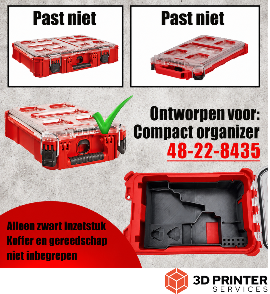 Organizer-inleg voor Milwaukee M12 FPD2/FID2 boormachine en slagschroevendraaier – productinformatie 6