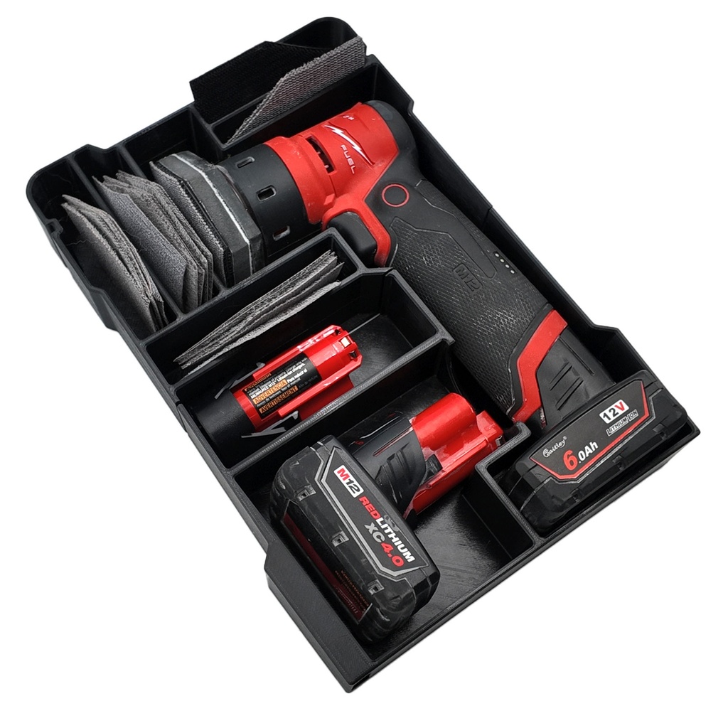 Organizer-inleg voor Milwaukee M12 FDSS detailsschuurmachine – productinformatie 2