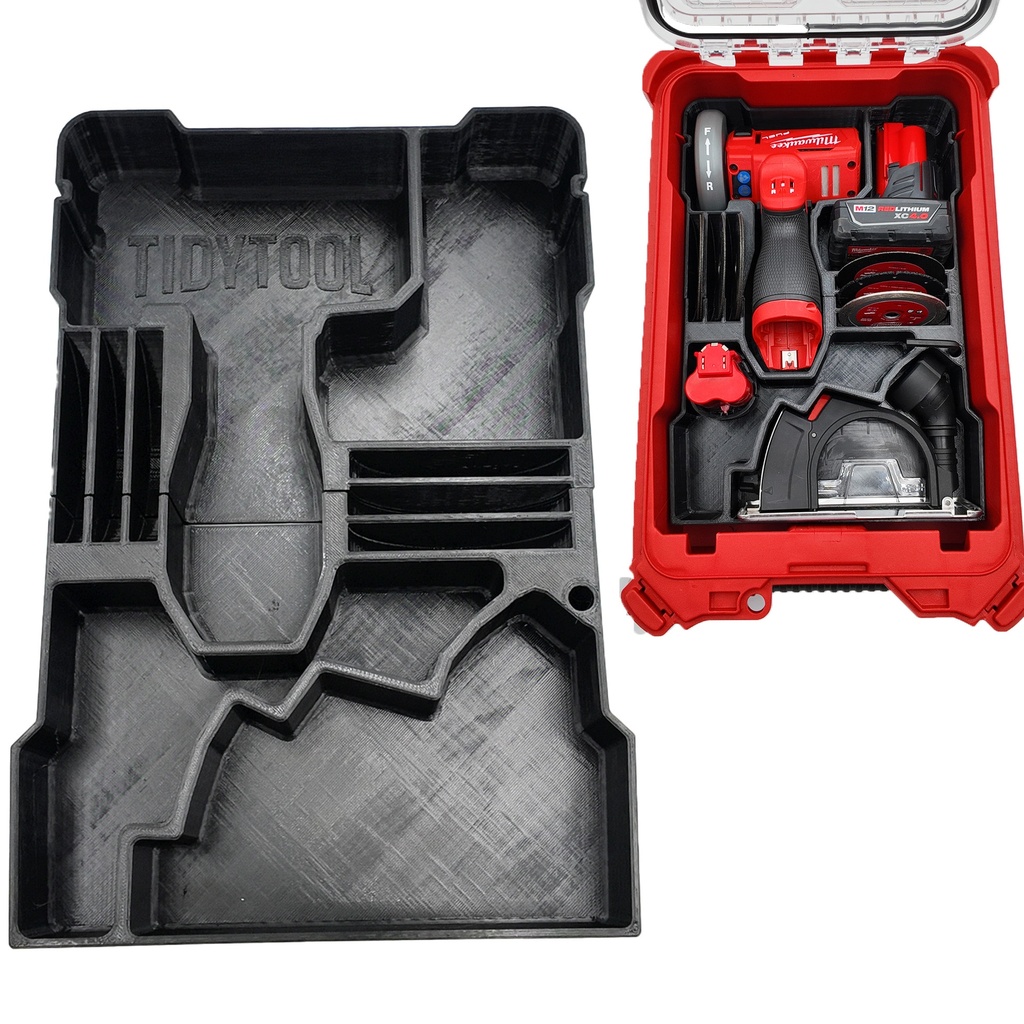 [18] Organizer-inleg voor Milwaukee M12 FCOT snijgereedschap – Packout Compact Organiser 4932464083