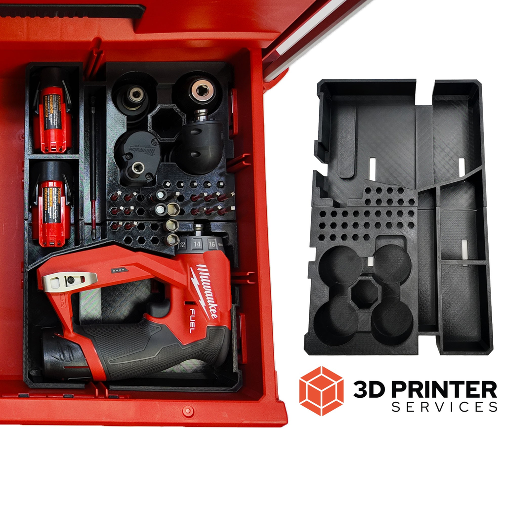 [20] Organizer-inleg voor Milwaukee M12 FDDX installatieboormachine – Packout 4932472130/4932472129/4932493191