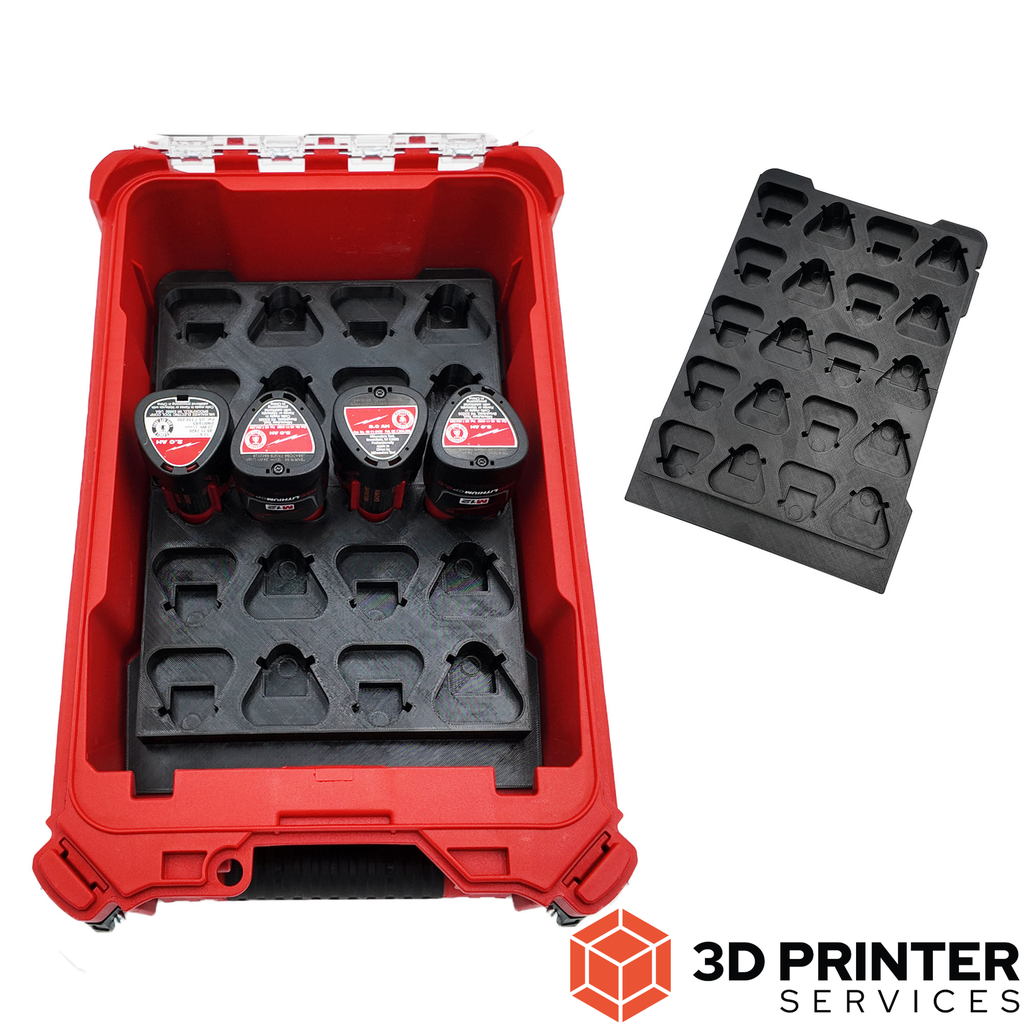 [24] Accu-inzetstuk voor Milwaukee M12 12 V 1,5-4,0 Ah accu's – Packout 4932464083