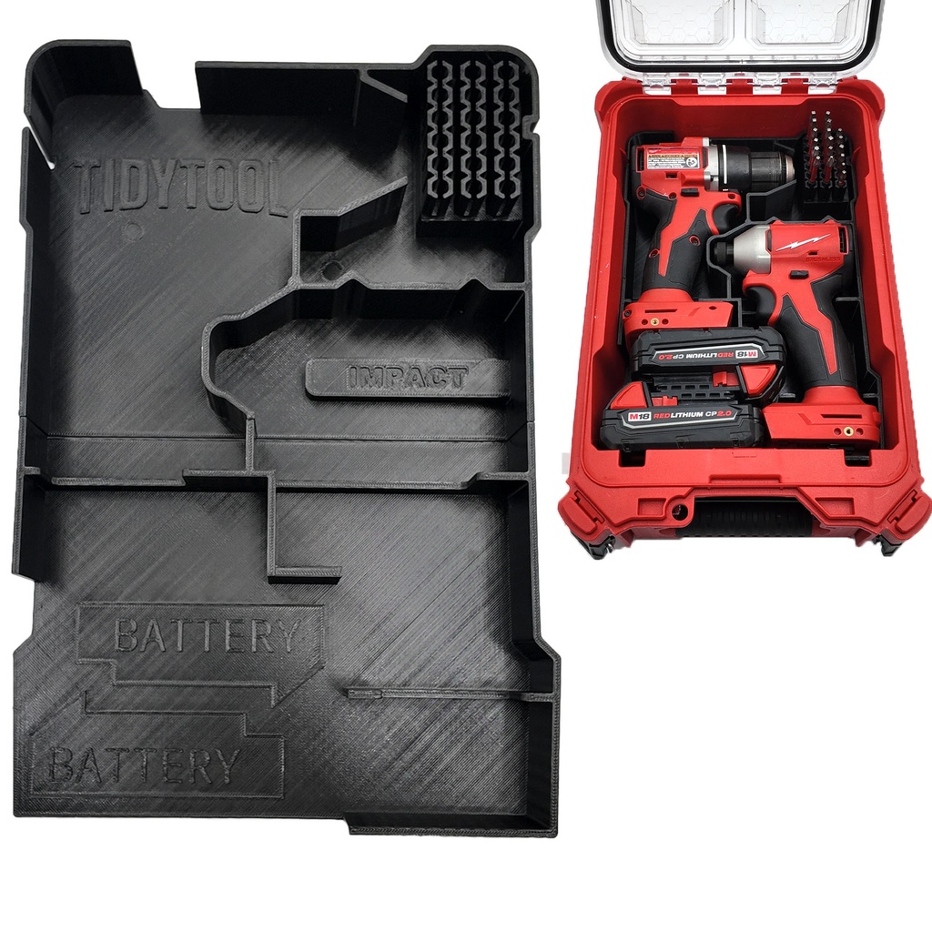 [25] Organizer-inleg voor Milwaukee M18 BLCPP2A klopboor-/schroefmachine en slagschroevendraaier – 4932464083
