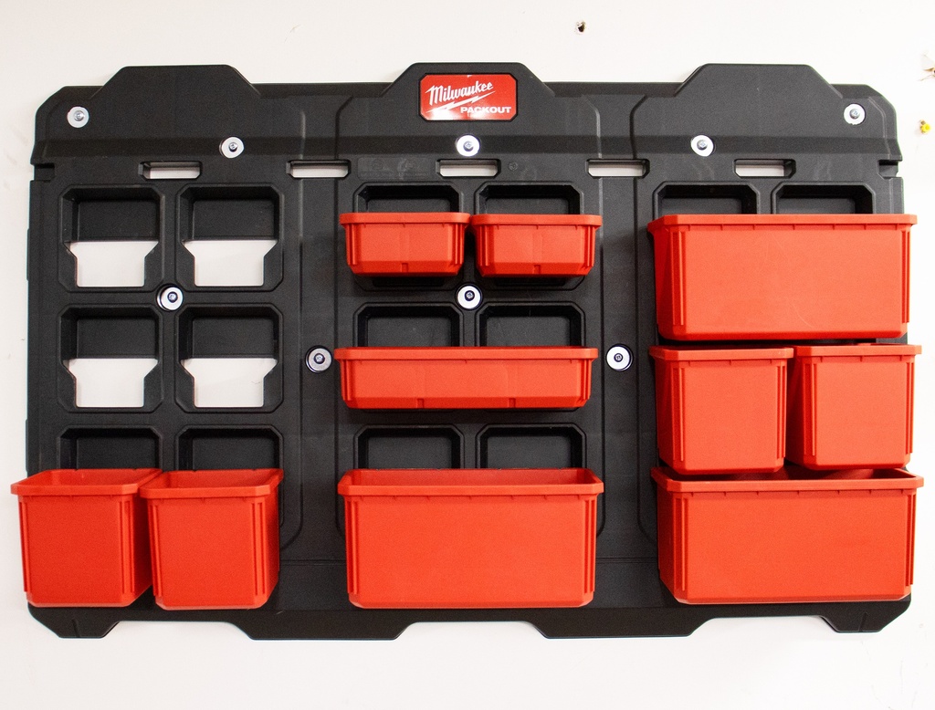 [38] Wandmontageset voor opbergbakken – Milwaukee PACKOUT 4932480621/4932480622