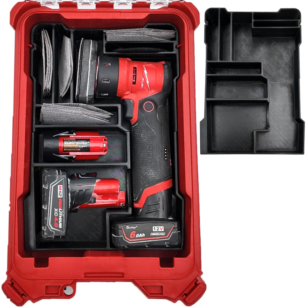 [9] Organizer-inleg voor Milwaukee M12 FDSS detailsschuurmachine – Packout Compact Organiser 4932464083